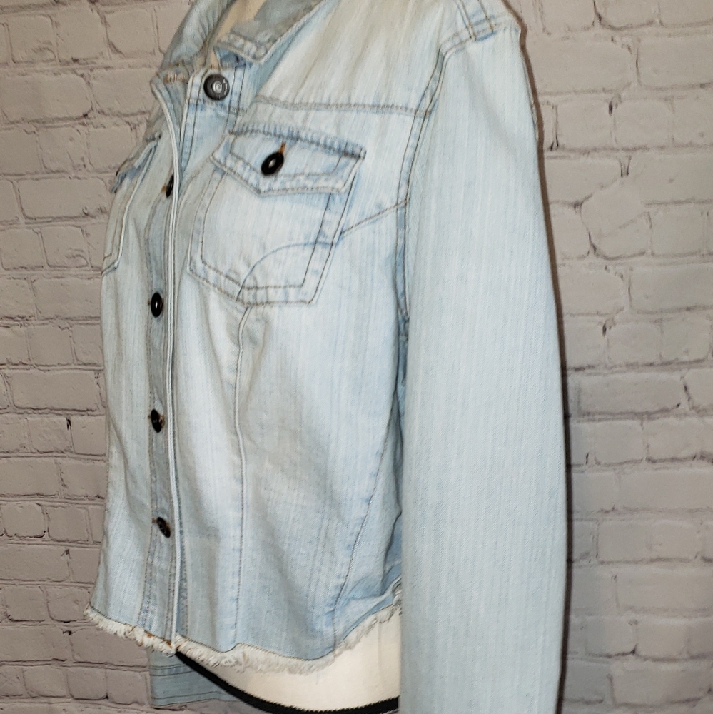 Premium Highway Jeans Cropped Denim Jacket - Picture 2 of 7